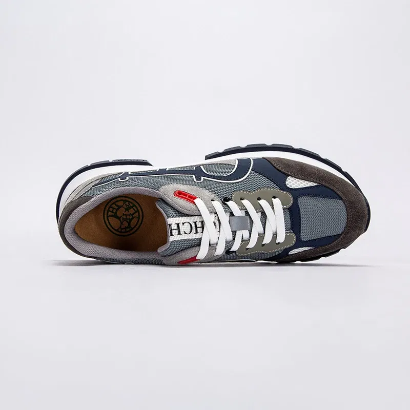 CHCH Men's Tennis Shoes - New Cow suede Mesh Splicing Men's Outdoor Sports Shoes - Bone Correction