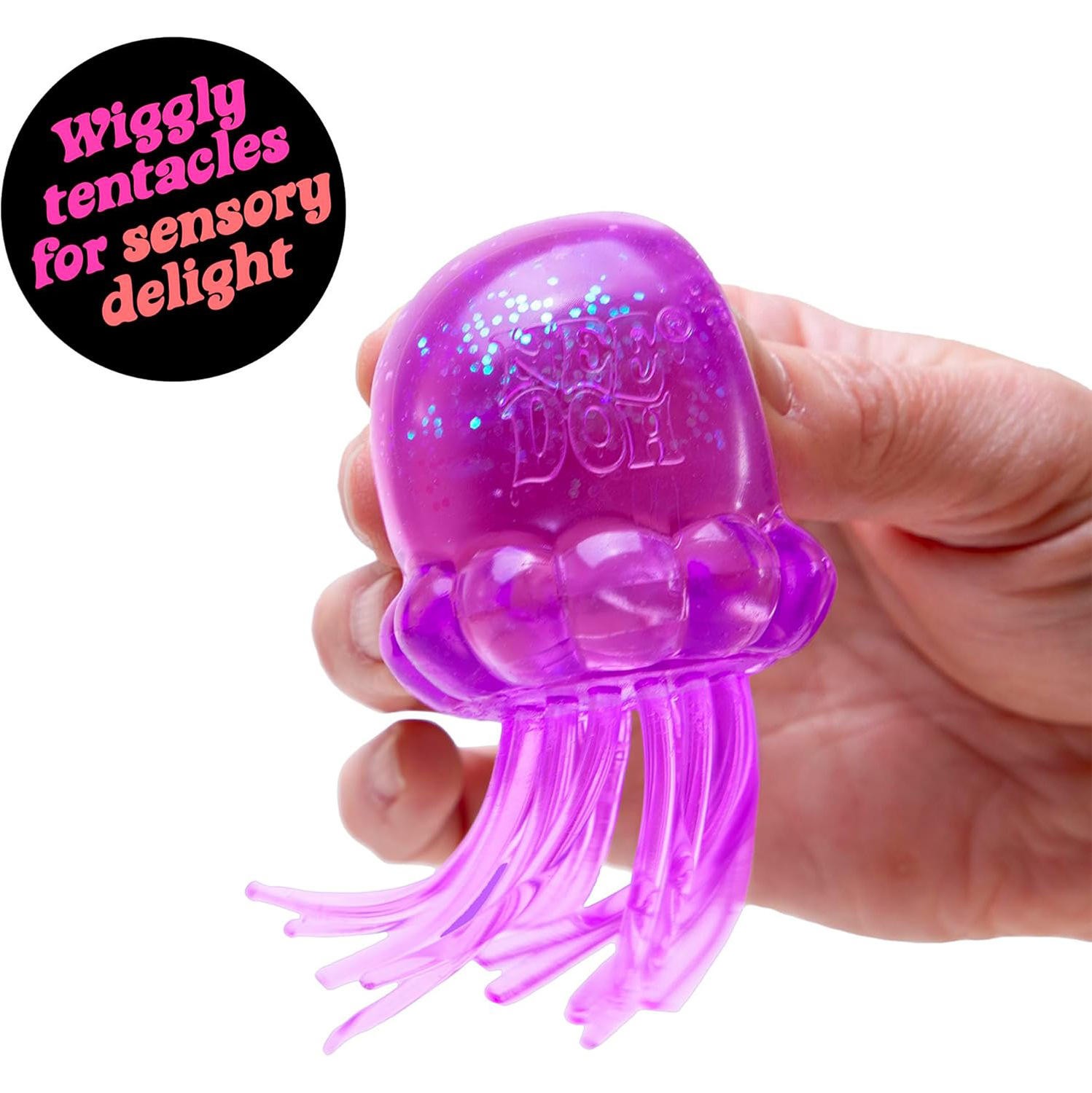 NeeDoh® Schylling Jelly Squish – Soft Gel-Filled Sensory Squeeze Toy for Home, Office & Travel