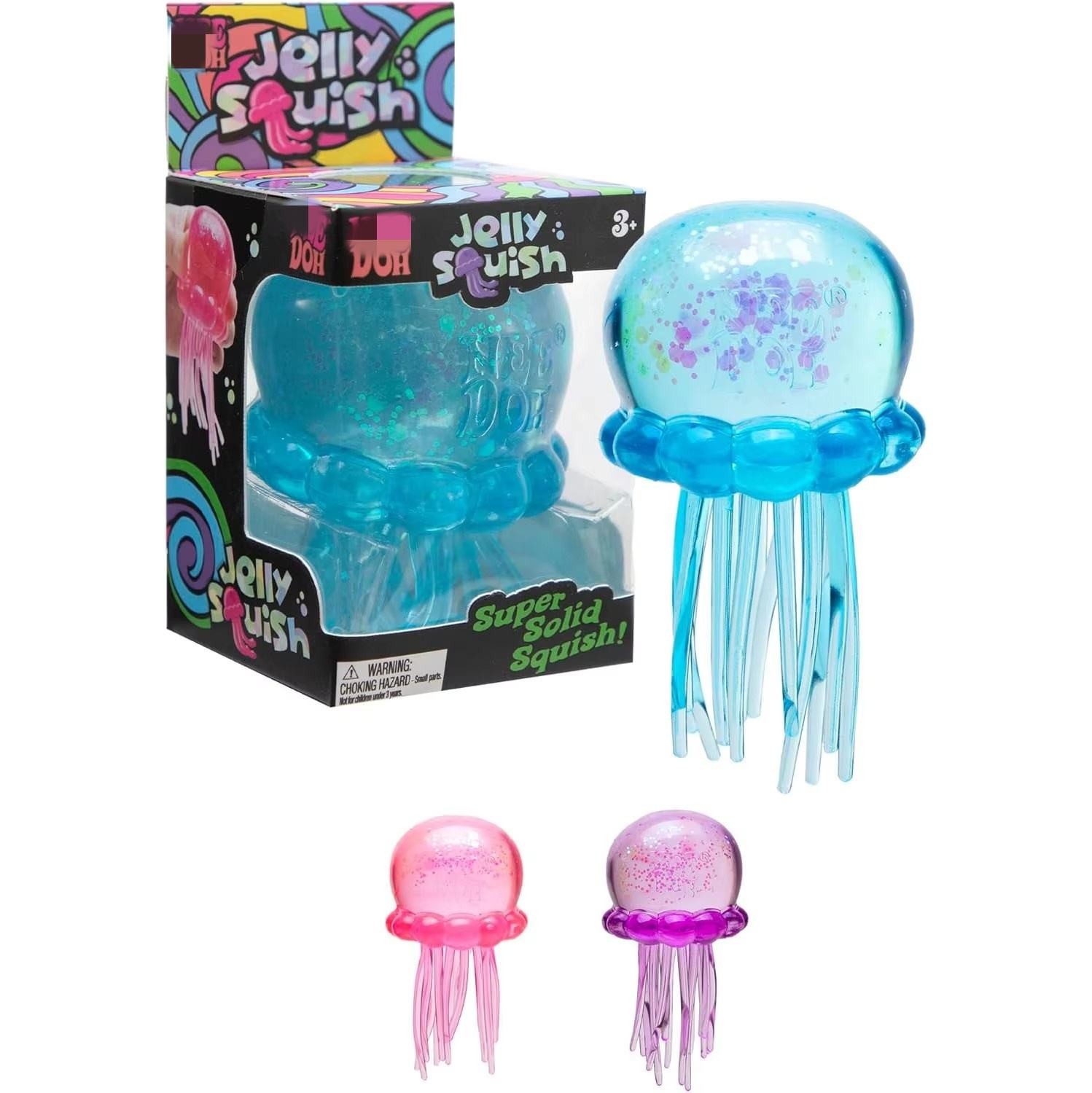 NeeDoh® Schylling Jelly Squish – Soft Gel-Filled Sensory Squeeze Toy for Home, Office & Travel