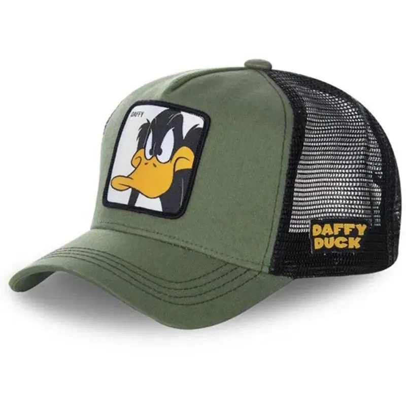 Color: Pale Pinkish Grey, Size: Adjustable - Hot Sale Unisex Anime Cartoon Cap High Quality Patch Draw Baseball Cap Men Trucker Hat