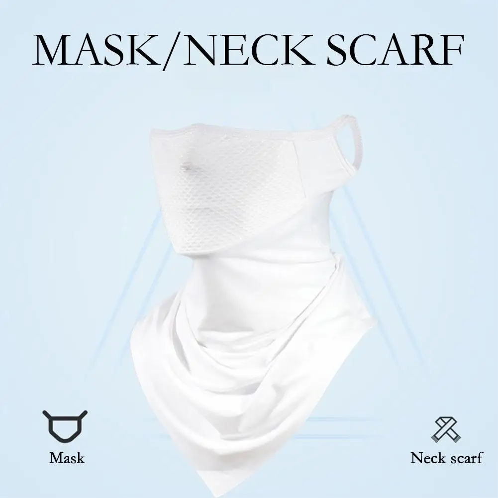 Color: Green, Ships From: CHINA - Breathable Sun UV Protection Hiking Outdoor Sport Cycling Wind Sun Protection Triangle Ear-hook Mask Cycling Sun Protection Mask