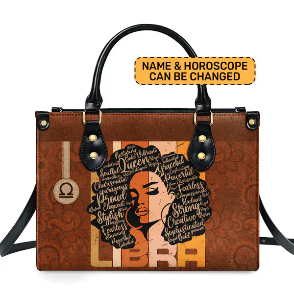 Personalized Leather Handbag | Horoscope - Personalized Leather Handbag