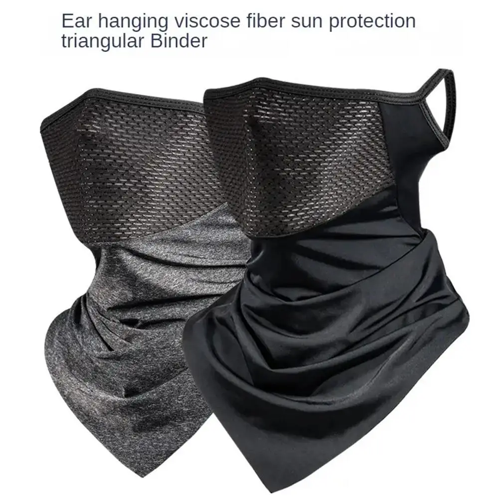 Color: WHITE, Ships From: CHINA - Breathable Sun UV Protection Hiking Outdoor Sport Cycling Wind Sun Protection Triangle Ear-hook Mask Cycling Sun Protection Mask