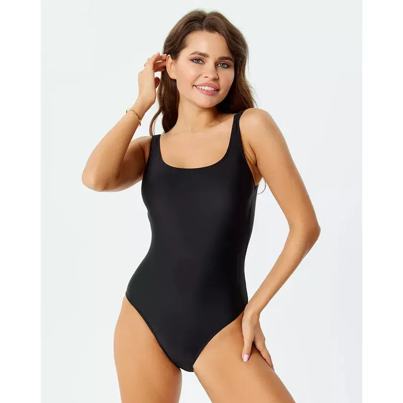 Color: MULTI, Size: S - 2024U collar one-piece foreign trade swimsuit women's nylon backless jumpsuit sexy swimsuit bikini