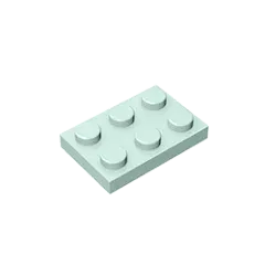 Color: Light Pink - Gobricks GDS-510 Plate 2 x 3 compatible  with lego 3021 pieces of children's toys building block Particles Plate DIY