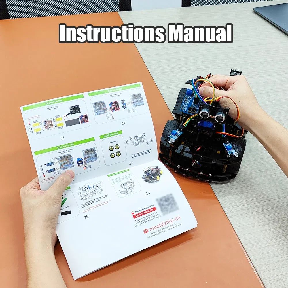 Color: Sky blue, Ships From: CHINA - Programmable Robot Kit For Arduino Project Starter Kit Full Version Professional DIY Electronics Kit Coding Robot with Codes