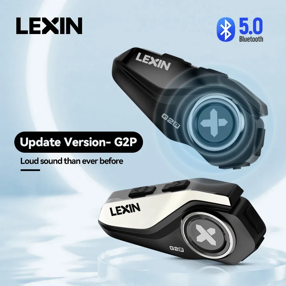 Color: WHITE, Ships From: CHINA - Lexin-G2P Motorcycle Helmet Bluetooth Intercom  Up To Pair 6 Riders&Big Button Design Exchangeable Pattern Shell  120KM/H