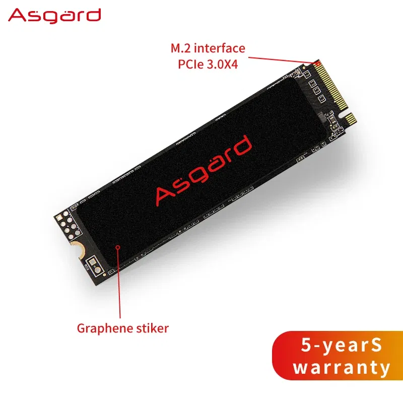 SSD Capacity: 500GB - Asgard 512GB 1TB 2TB M.2 SSD M2 512gb PCIe NVME 512GB 1TB 2TB Solid State Drive 2280 Internal Hard Disk for Laptop Cache