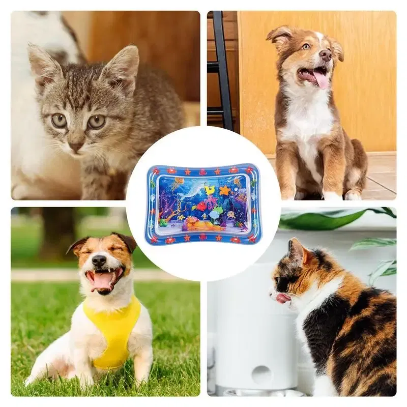 Color: GRAY, Ships From: CHINA - Thickened Water Sensory Mat Interactive And Engaging Experience For Pets And Kids Coolling Sensor Water Playmat Cat Dog Supplies
