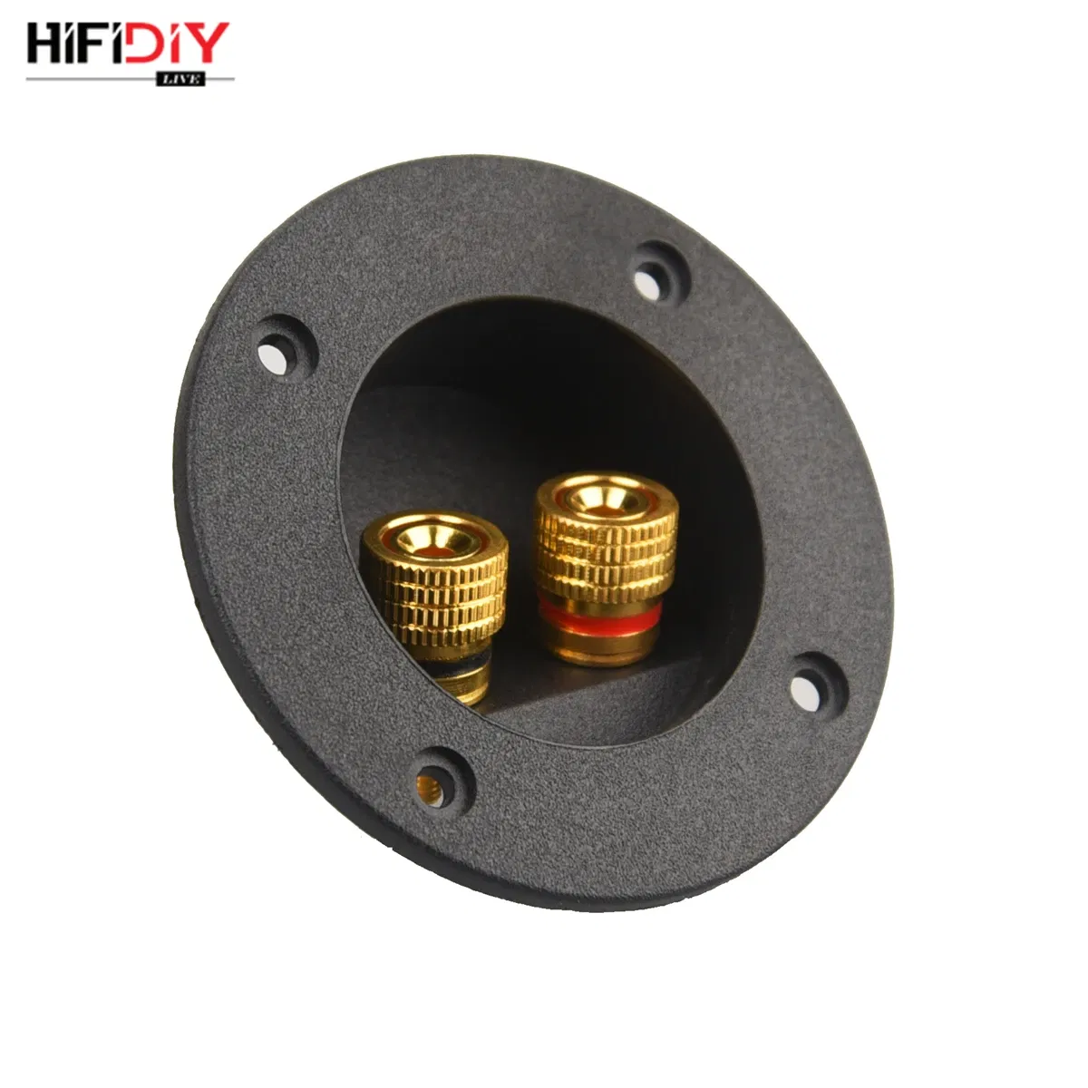 Color: Silver, Bundle: Bundle 1 - HIFIDIY LIVE Square circle (Install Hole 49-76) speaker junction Box  Terminal Shell 2 copper Binding Post Wire Cable Connector