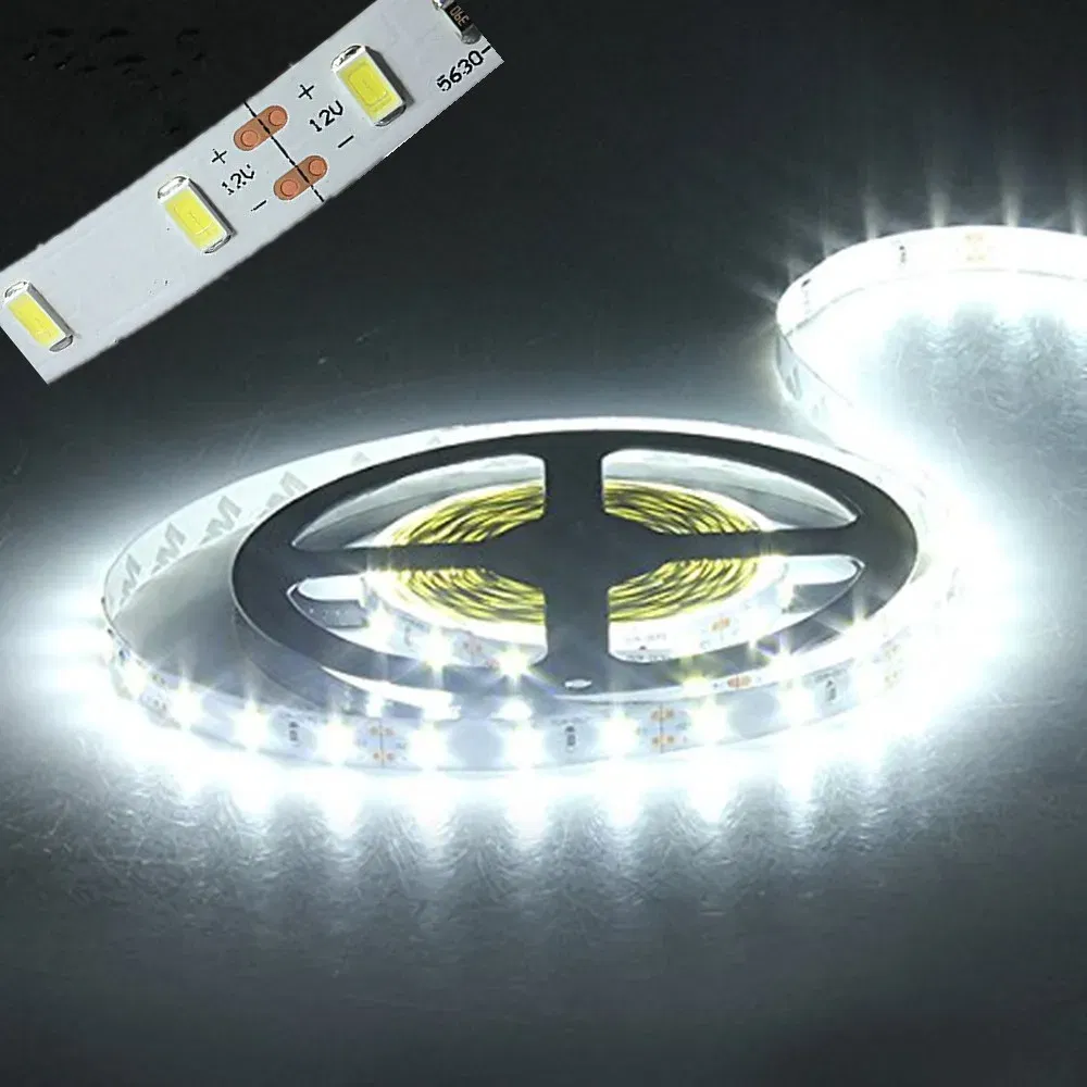 Emitting Color: Red, Color: Army Green - Led Strip Light 5630 5730 Waterproof 12V Flexible Tape 5m Natural White 4000K Cold White Warm White 3000K 6500K Red Green Blue