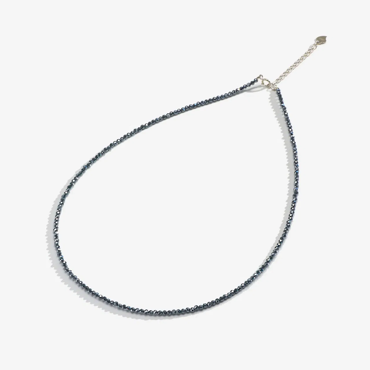 Gem Color: Beige, Length: 60cm - Natural Stone Necklace Spinel/Lapis Lazul/Amazonite/Amethy/Tourmaline/Amethyst  Ketting 2MM Silver 925 Jewelry for Collier Femme