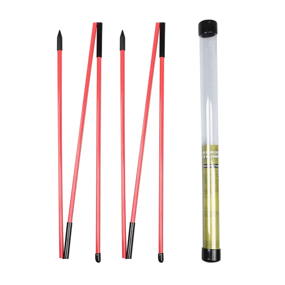 Color: light green - 6 Colors Golf Alignment Sticks Collapsible Golf Practice Rods Putter Green Trainer Tools Golf Swing Training Tool