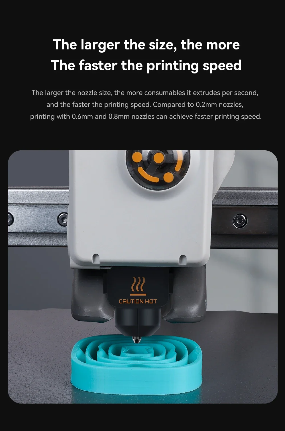 Color: Gold - Hardened Steel Nozzle For Bambu Lab A1 mini Hotend Kit 0.4/0.6/0.8mm Fast Speed Bambulab A1 Hot End Assembly 3D printer part