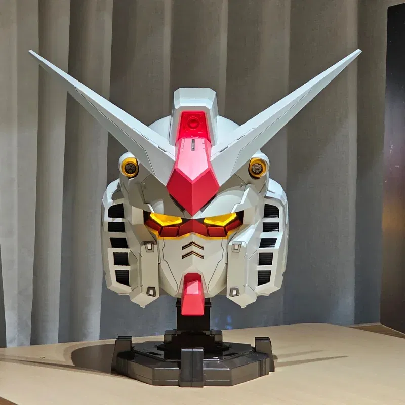 RX-78-2 Yuan Zu Ganso Mobile Suit Helmet Wearable Luminous Helmet Cos Comic Exhibition Model Figures Decorative Gift Collectible