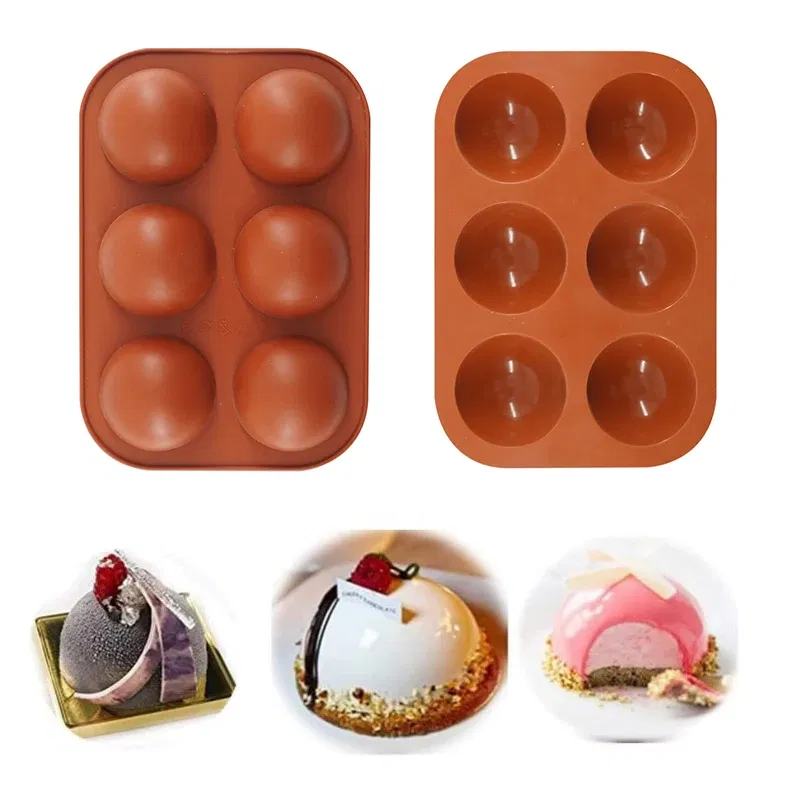 Color: SKY BLUE, Ships From: CHINA - 3D Round Half Sphere Molde Silicona Silicone Molds for Baking DIY Baking Mold Chocolate Cake Mold Molde De Silicona Reposteria