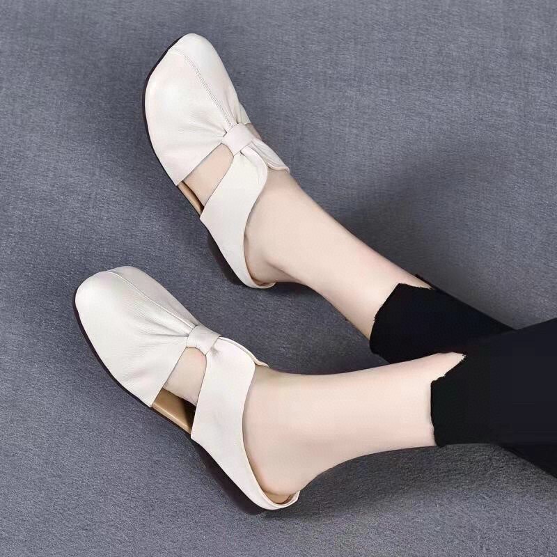 Cut Out Design Flat Mules