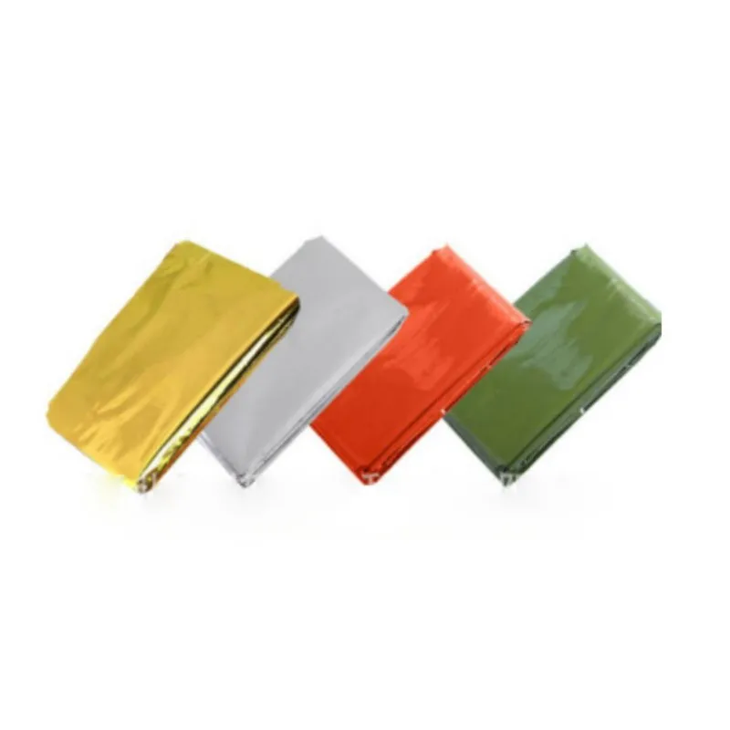 Color: Blue, Ships From: CHINA - Emergency Thermal Poncho Blanket Lightweight Folding Water Resistant Windproof Sunshade Reusable First Aid Camping Mat Pad