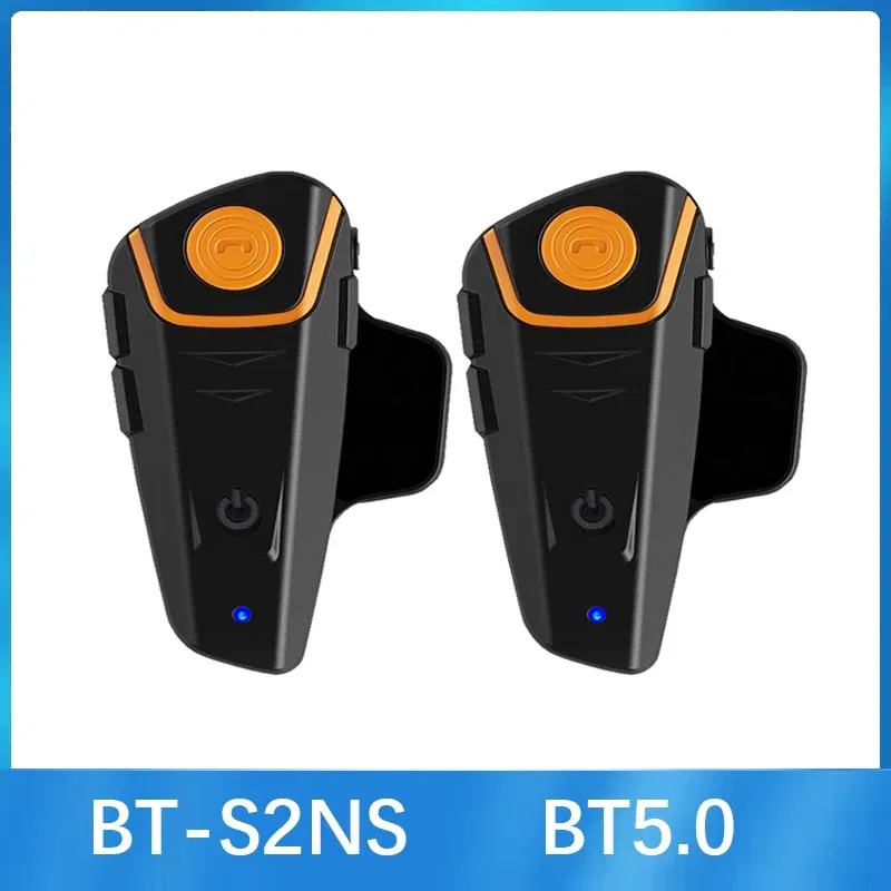 Color: Red - BT-S2NS Motorcycle Helmet BT Headset Intercom Moto Waterproof Multi BT Interphone 1000M Interfones MP3 FM Intercomunicador