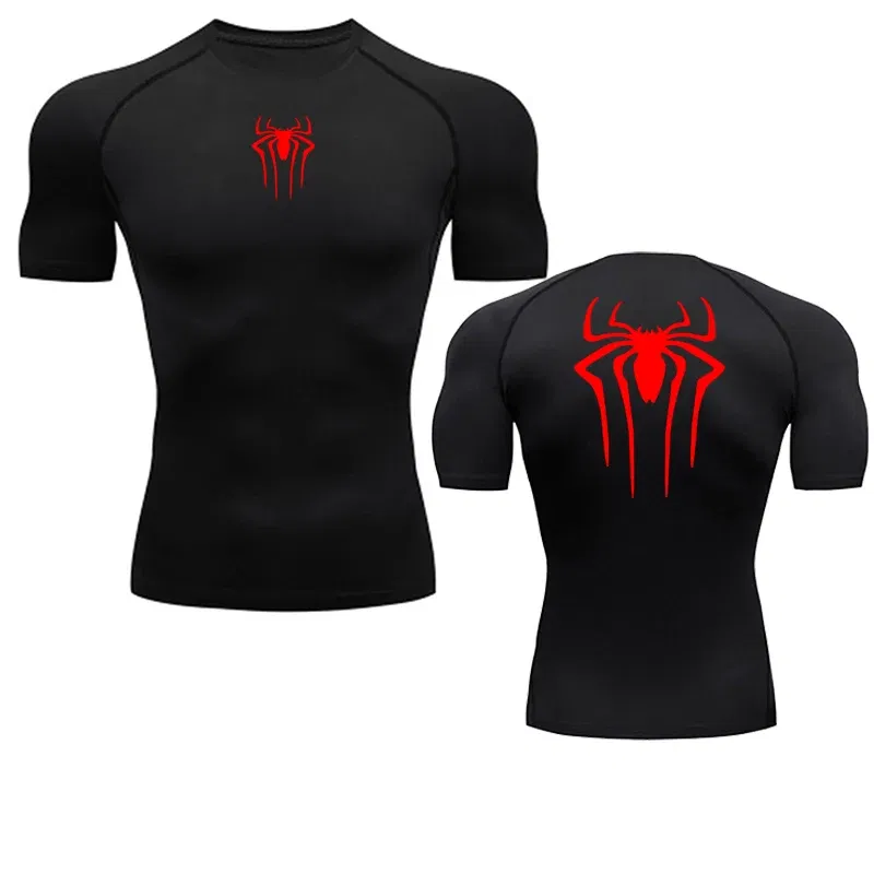 Color: Brown, Size: M - Printed Men's Athletic Compression Shirts Athletic Quick Dry Breathable Rash Guard Athletic Tight Workout Tops Summer Men