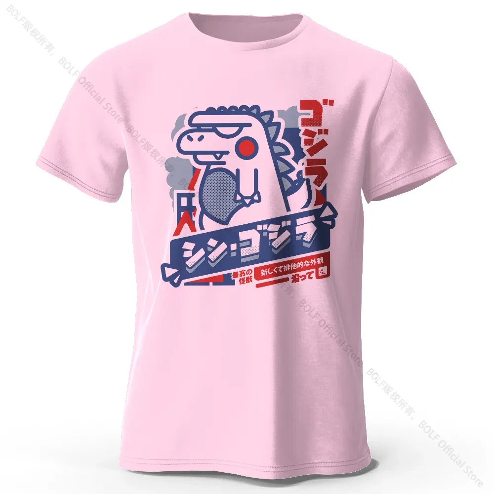 Color: Pink, Size: XL - Harajuku Kawaii Animal Printed 100% Cotton T-Shirt, Lightweight Round Neck Short Sleeve Tee, Unisex Casual Wear