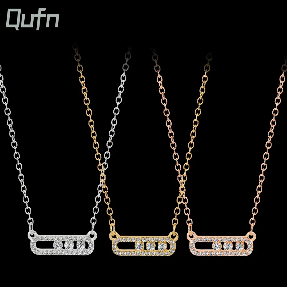 Metal Color: Light Yellow Gold Color, Ships From: CHINA - Shiny Rhinestone Geometry Fashion Pendant Necklace Women Sweet Iced Out Clavicle Temperament Bling For Female Party Charm Gifts