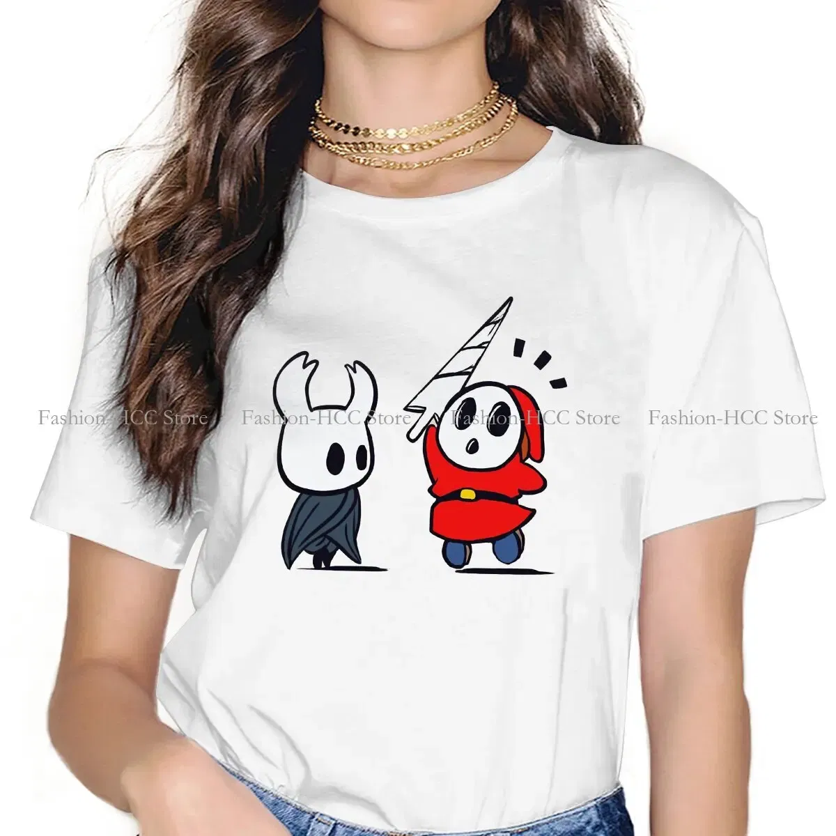 Color: WHITE, Size: XL - Shy Guy Classic Unique Polyester TShirt Hollow Knight Game Top Quality Hip Hop Gift Idea T Shirt Stuff