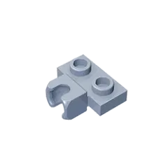 Color: Bright Green - MOC PARTS GDS-850  Plate, Modified 1 x 2 with Small Tow Ball Socket on Side compatible with lego 14704 pieces of children's toys