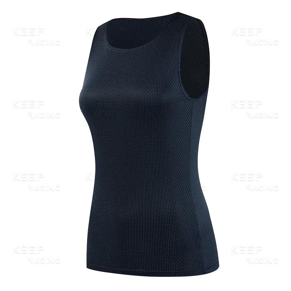Color: GRAY, Size: L - Women Cycling Base Layers Colorful Cycling Jersey Blue Quick Dry Vest Breathable Pink Undershirt Elastici Vest Road Bike Jerseys