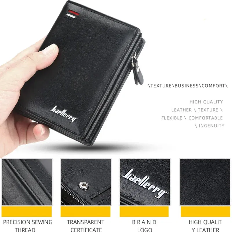 Color: Beige - 2025 New Wallet Short Wallet Hot Sale Retro Multi-card Short Wallet Multifunctional PU Waterproof Wallet Coin Clip Wallet