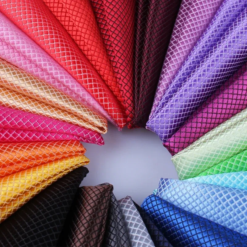 Color: green - Fashion Suits Pocket Square For Men Business Chest Towel Hanky Gentlemen Plaid Hankies Classic Suit Napkin Mens Handkerchief