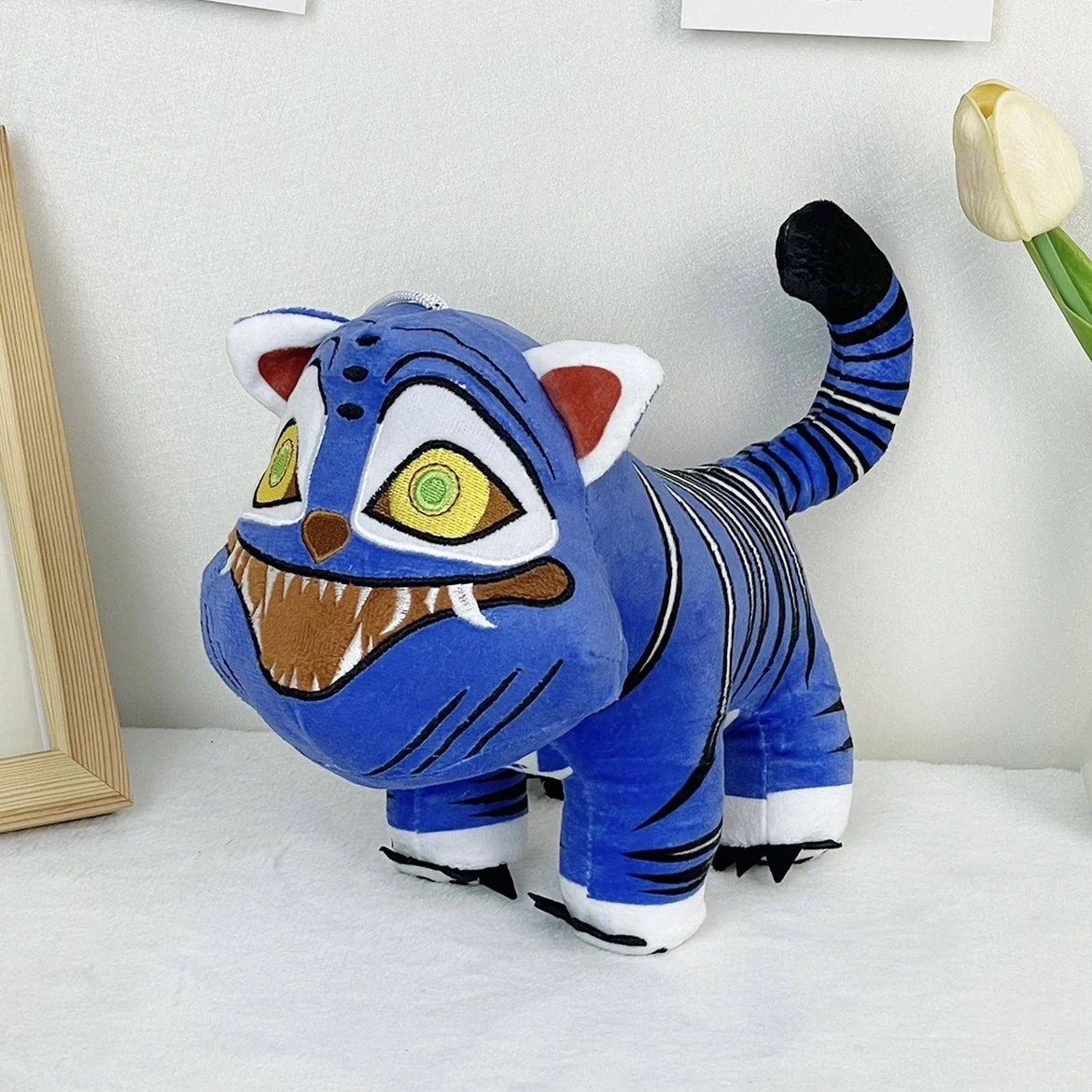 Color: MistyRose - TreasuringU New hot Kpop Demon Plush Toys Game Hunters Tiger Stuffed Toy Doll Blue Tiger Animals Plushie Birthday Gifts