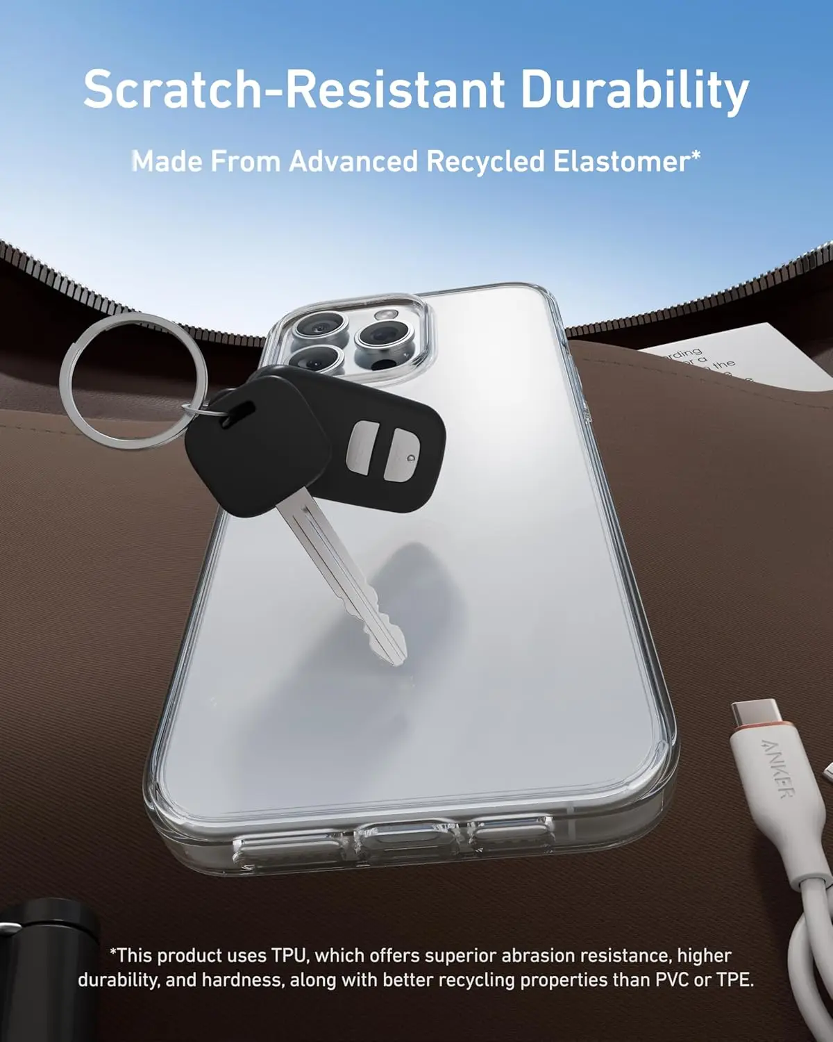 Color: Beige, Material: Microfiber - For iPhone 16 15 14 13 12 Pro Max Case Clear, Slim Thin Lightweight Transparent [Non-Yellowing] Protective Phone Case