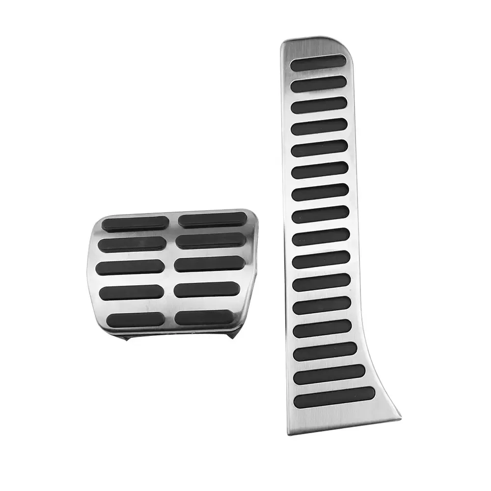 Color Name: black - Jameo Auto Stainless Steel Car Gas Pedal Brake Pedals Cover for Volkswagen VW Caddy 2004 - 2015 Kit Parts Accessories