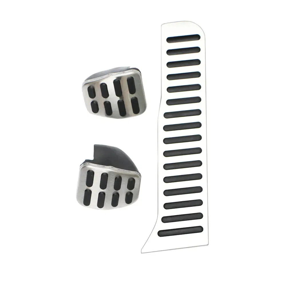 Color Name: black - Jameo Auto Stainless Steel Car Gas Pedal Brake Pedals Cover for Volkswagen VW Caddy 2004 - 2015 Kit Parts Accessories