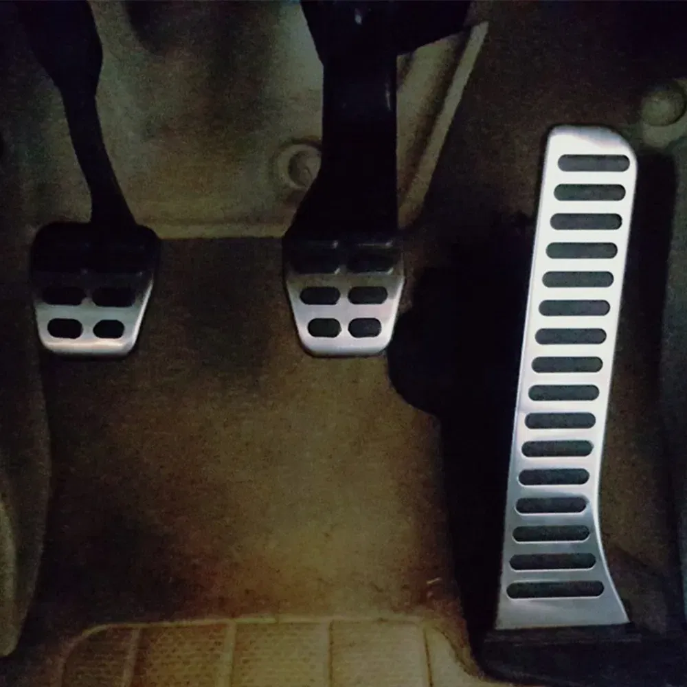 Color Name: black - Jameo Auto Stainless Steel Car Gas Pedal Brake Pedals Cover for Volkswagen VW Caddy 2004 - 2015 Kit Parts Accessories