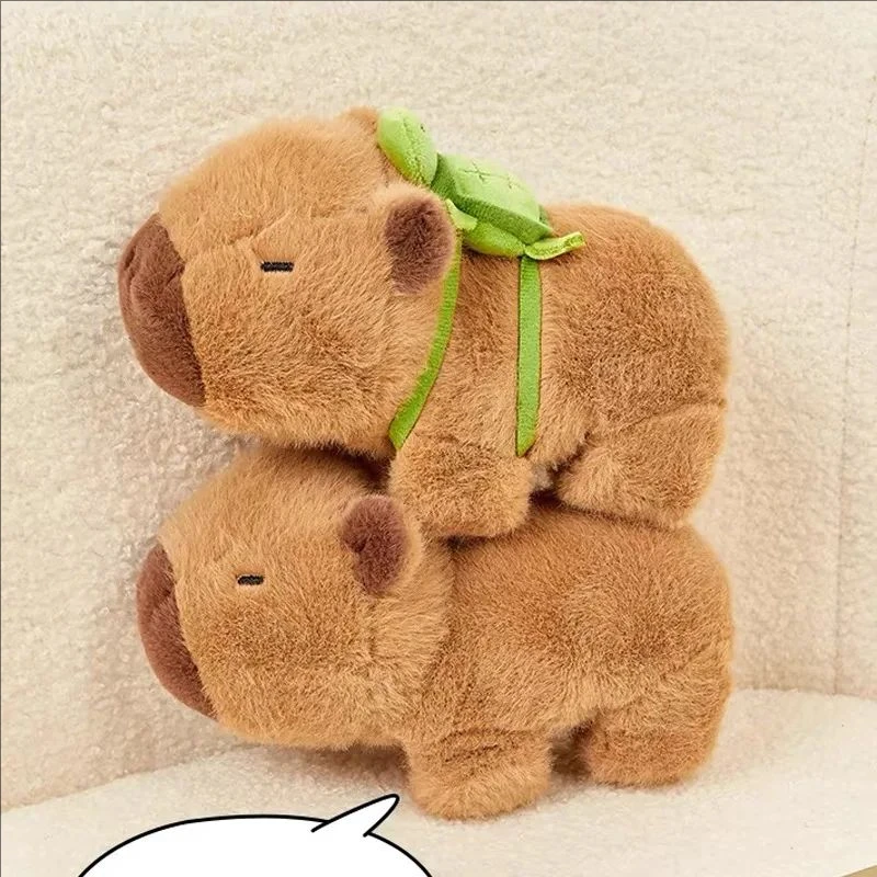 Color: Coffee - 5PCS Cute Plush Doll Water Dolphin Doll Wrist Snap Ring Toys Plush Toys Capybara Toys Hand Ring Fun Pop Circles Kids Holiday Gi
