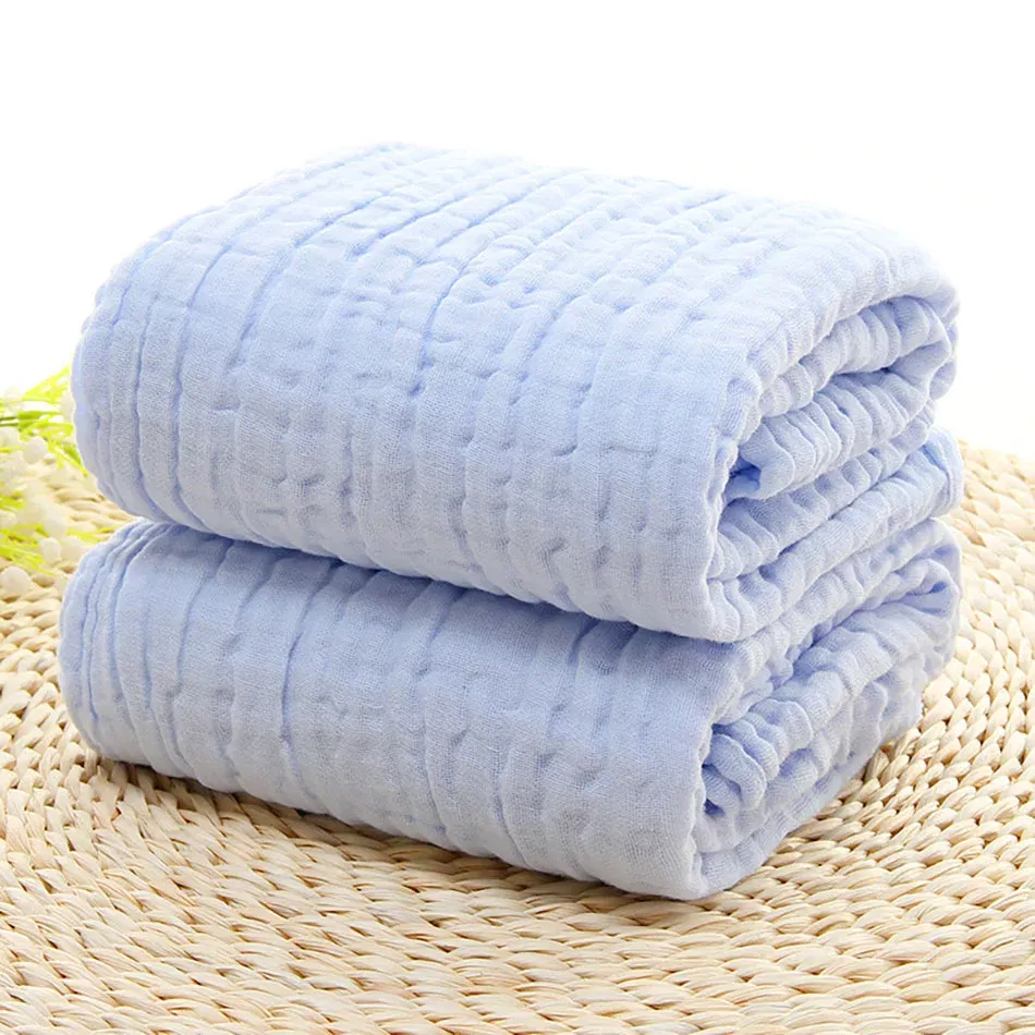 Color: green, Size: Option 1 - Cotton Muslin 6 Layer Baby Blankets Soft Thickened Warmth and Breathable Cozy Ideal for Swaddling and Air Conditioning Rooms Use