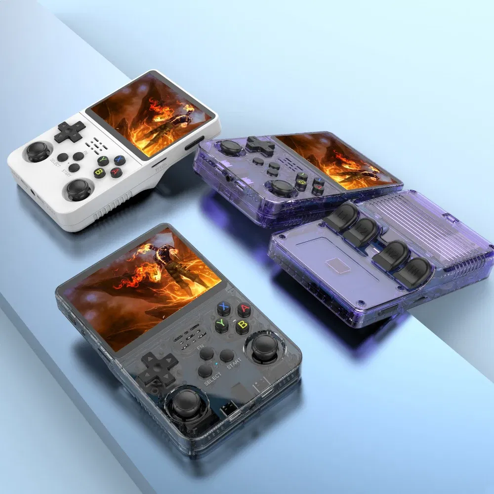 Color: Rose Gold - Open Source R36S Retro Handheld Video Game Console Linux System 3.5 Inch IPS Screen Portable Pocket Video Player R35S 64GB Games