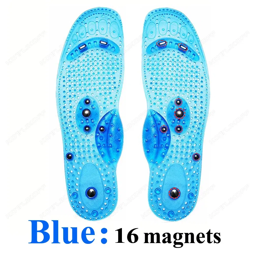 Color: green, Shoe Size: 0 - Magnetic Therapy Massage Insoles For Shoes Foot Acupressure Enhanced Magnetic Insole Point Therapy Feet Body Detox Insert Pads