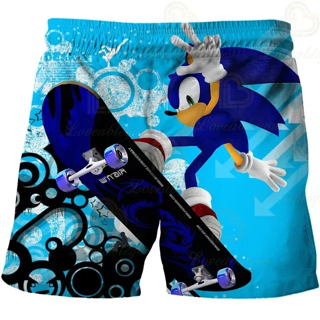 Color: Clear, Kid Size: 7 - New Anime Kids Sonic Shorts Fashion Boys Girls Clothes Harajuku Cute Baby Cartoon Casual Summer Boy Boy Beach Pants