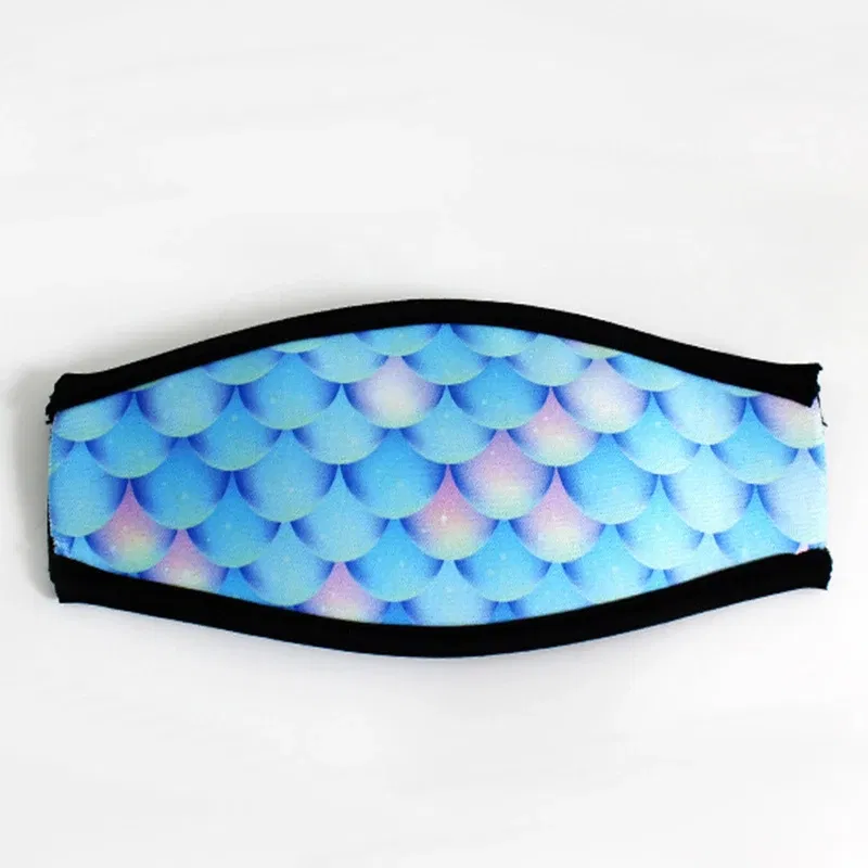 Color: WHITE, Bundle: Bundle 1 - Double-layer back head mask hair care belt snorkeling mask belt commonly used hair care strap diving mask protective sleeve mask