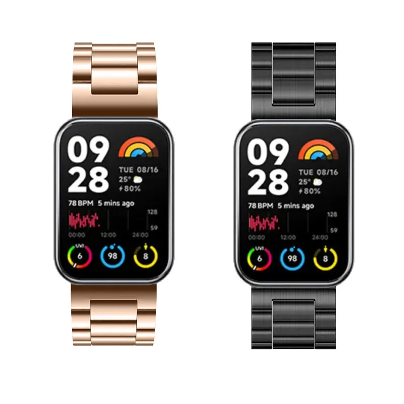 Color: ?©„?¦„?»?, Size: XXL - Bracelet For Xiaomi Redmi Watch 4 Strap Stainless Steel Watchband Xiaomi Mi Band 8 Pro Bracelet Xiaomi Redmi Smart Watch 4 Strap