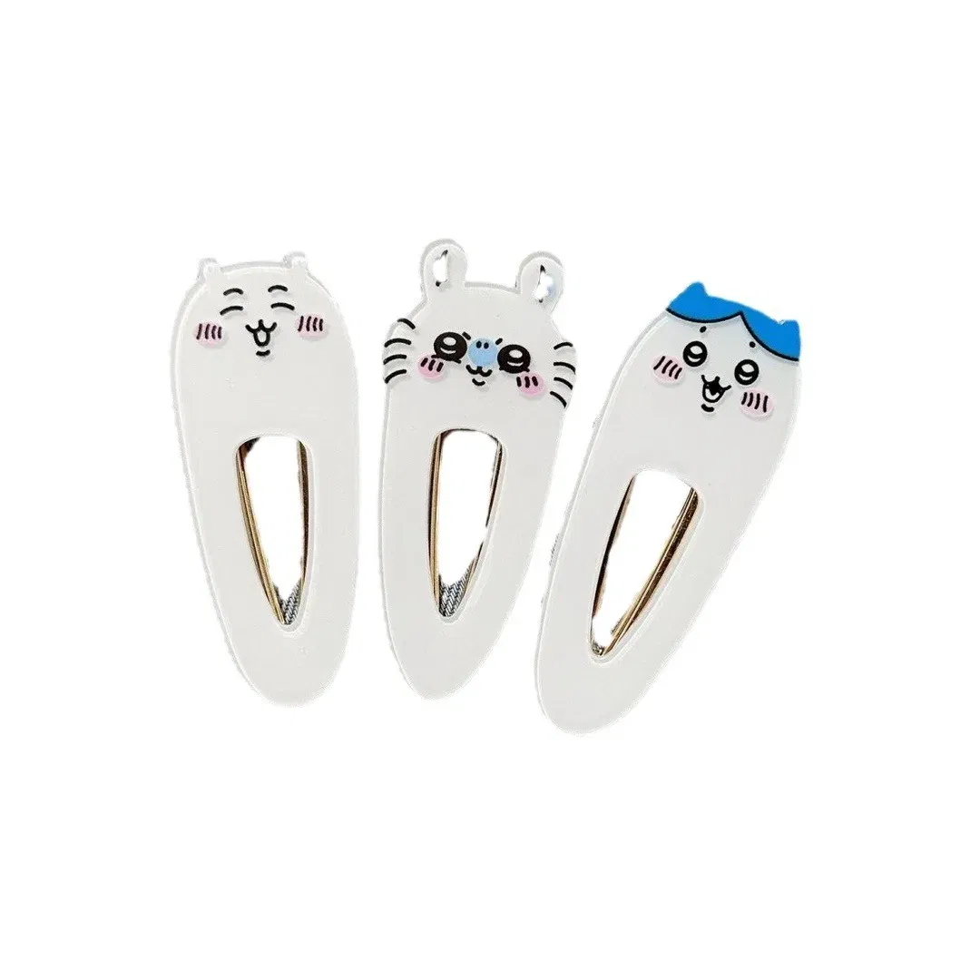 Color: Black - Japanese New Girls Cute Cartoon Hairpins Kids Lovely Hair Clips Barrettes Headband ハチワ?¬ ち?„?‹?‚? Fashion Hair Accessories