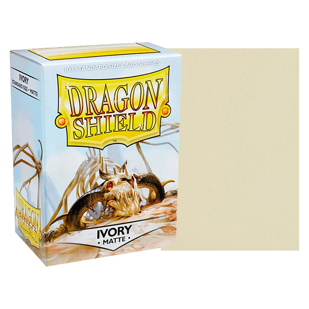 Color: SIX - 100 PCS/BOX Colorful Matte Dragon Shield Cards Sleeves Cards Cover Matte Cards Protector for Magic MGT/Star Card Board Games