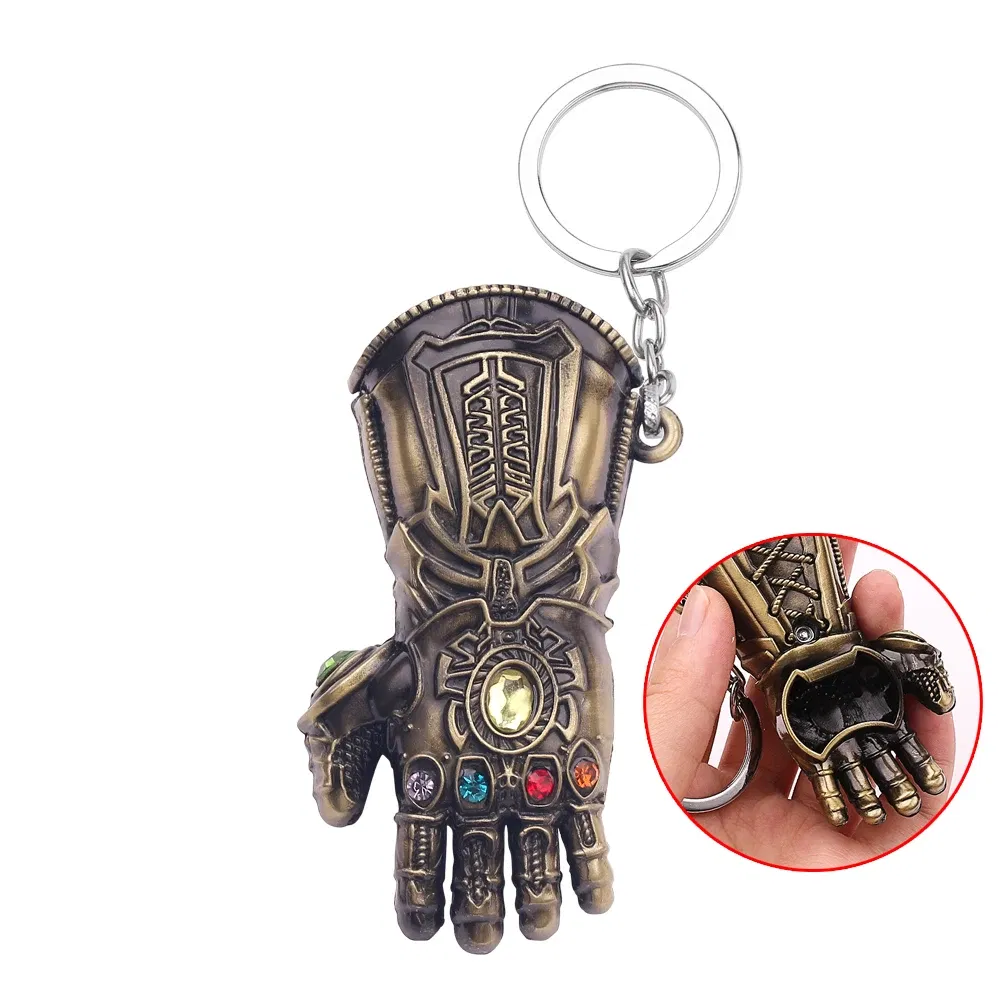 Color: WHITE, Ships From: CHINA - Avengers Thanos Infinity Stones Gloves Bottle Opener KeyChain Marvel Jewelry Infinity Gauntlet Keyrings Backpack Key Holder
