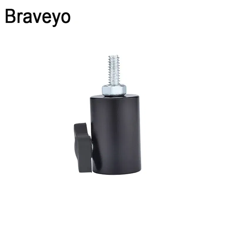 Color: black - 1/4 3/8 Interface Camera Lamp Holder LED Flash Photography Lamp Holder Adapter Metal Photography Accessories