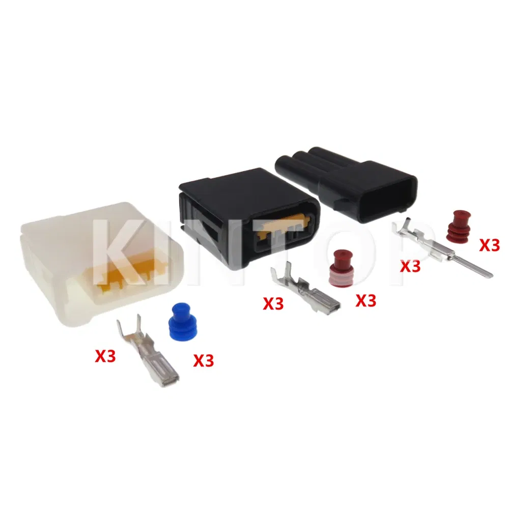 Color: Orange - 1 Set 3 Pins AC Assembly Auto Plastic Housing Connector with Wire Automotive Ignition Coil Socket For Subaru FW-C-D3F FW-C-D3F-B