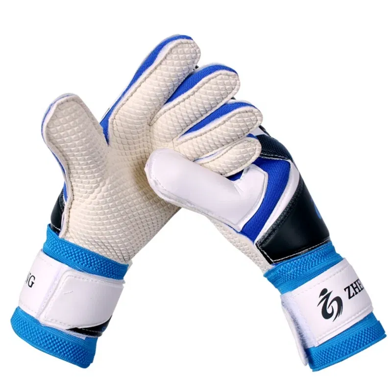Color: Green, Size: M - Adults Kids Professional Soccer Goalkeeper Gloves Finger Protection Goal Thickened Latex Football Gloves for futbol futebol Goal