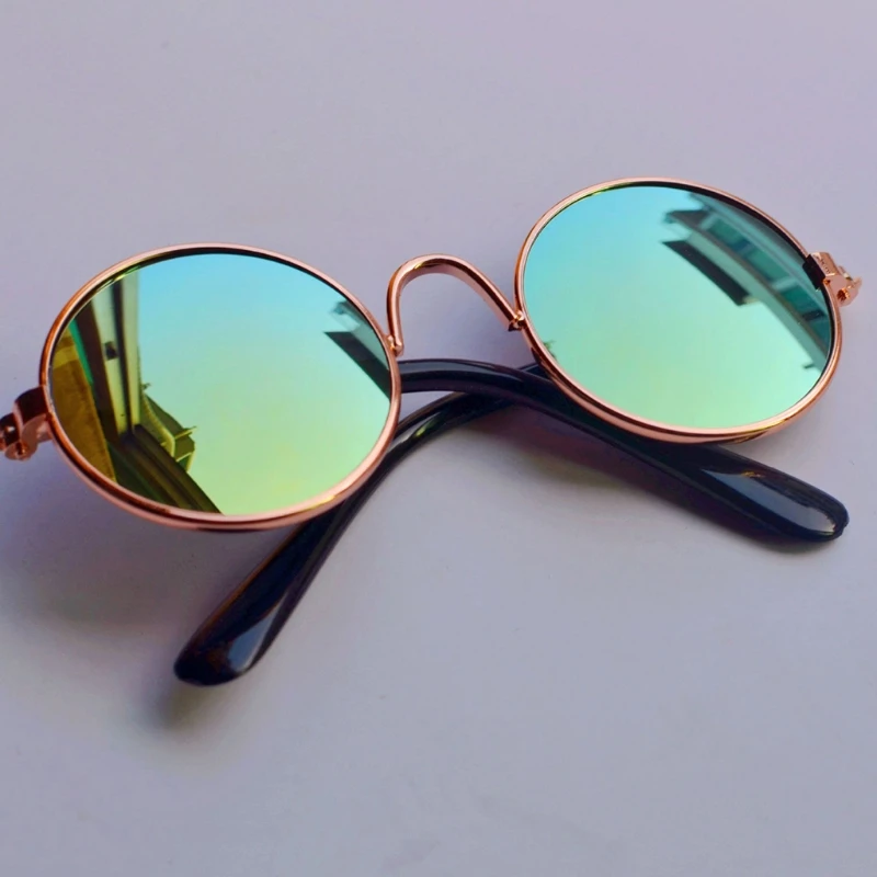 Color: WHITE - Doll Cool Glasses Pet Sunglasses For BJD Blyth American Grils Toy Photo Props Dropship